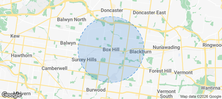 Box Hill Airbnb map